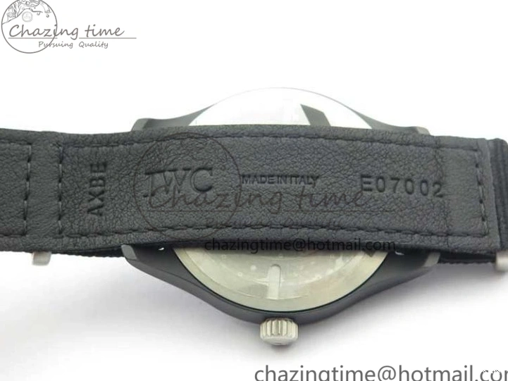 MIROTIME 1222 Pilot IW326901 Real Ceramic MK 1:1 Best Edition Black Dial On Nylon Strap MIYOTA FastDry 7126